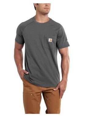 NWOT Carhartt Men's Charcoal Force Cotton S/S T-Shirt - Size Large